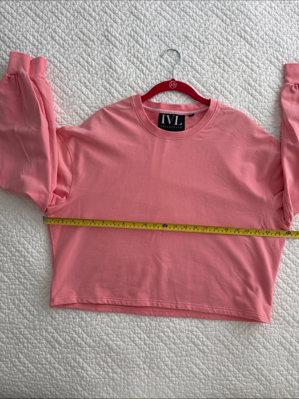 IVL collective Cropped Crewneck Sweatshirt - Light Pink Size 12 - Picture 5 of 13